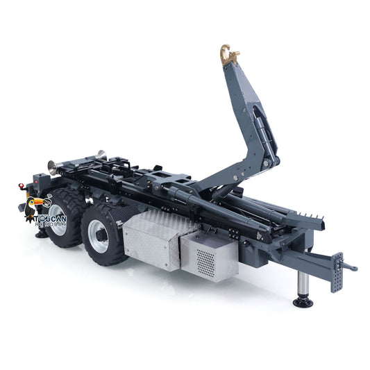 TOUCAN RC HOBBY LESU A0066 1/14 Metal Hydraulic RC Roll Off Trailer Telescopic/Folding Hooklift with Support Legs 5CH Reversing Valve Lights