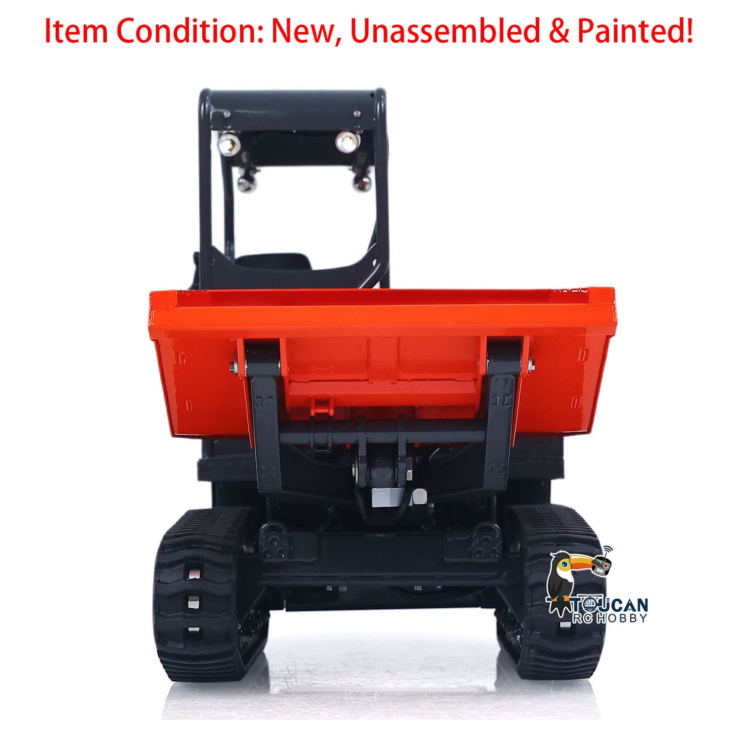 1/14 Hydraulic Remote Control Tracked Dumper KC300HR-5 Unpainted KIT LESU Metal RC Tipper Model Light System No Battery
