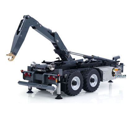 TOUCAN RC HOBBY LESU A0066 1/14 Metal Hydraulic RC Roll Off Trailer Telescopic/Folding Hooklift with Support Legs 5CH Reversing Valve Lights