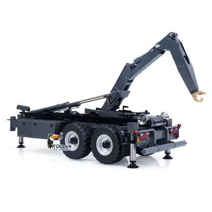 TOUCAN RC HOBBY LESU A0066 1/14 Metal Hydraulic RC Roll Off Trailer Telescopic/Folding Hooklift with Support Legs 5CH Reversing Valve Lights