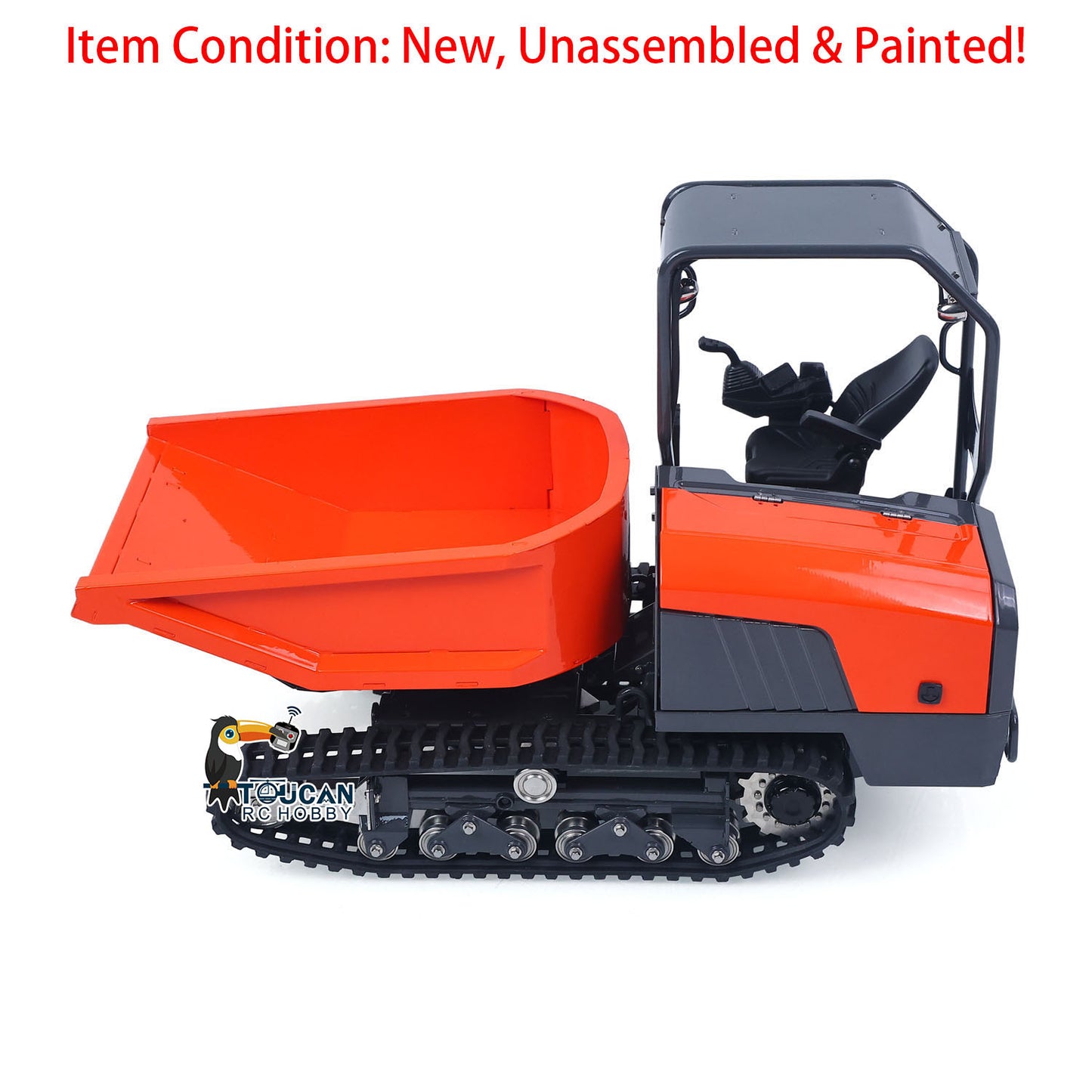 1/14 Hydraulic Remote Control Tracked Dumper KC300HR-5 Unpainted KIT LESU Metal RC Tipper Model Light System No Battery