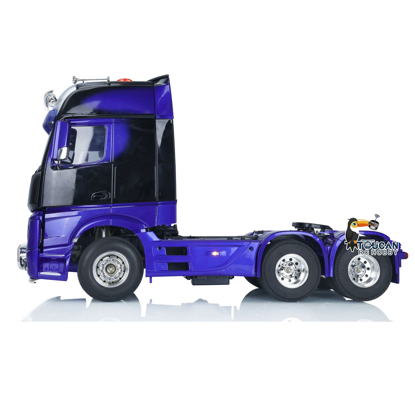 1/14 Three Axles RC Tractor Truck 6x4 Painted Assembled Car Model Motor ESC Servo Sound Light Warning Light