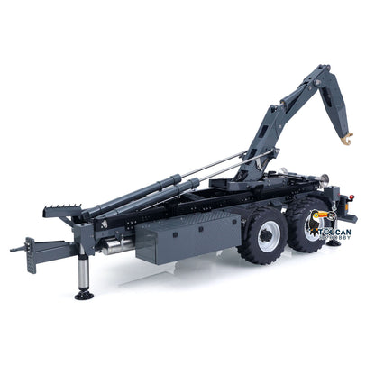 TOUCAN RC HOBBY LESU A0066 1/14 Metal Hydraulic RC Roll Off Trailer Telescopic/Folding Hooklift with Support Legs 5CH Reversing Valve Lights