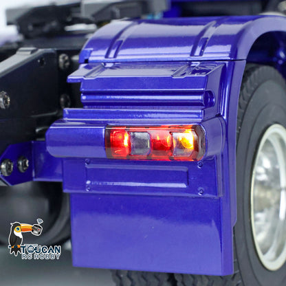 1/14 Three Axles RC Tractor Truck 6x4 Painted Assembled Car Model Motor ESC Servo Sound Light Warning Light