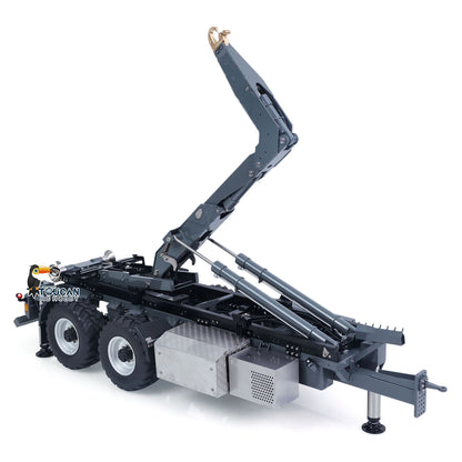 TOUCAN RC HOBBY LESU A0066 1/14 Metal Hydraulic RC Roll Off Trailer Telescopic/Folding Hooklift with Support Legs 5CH Reversing Valve Lights