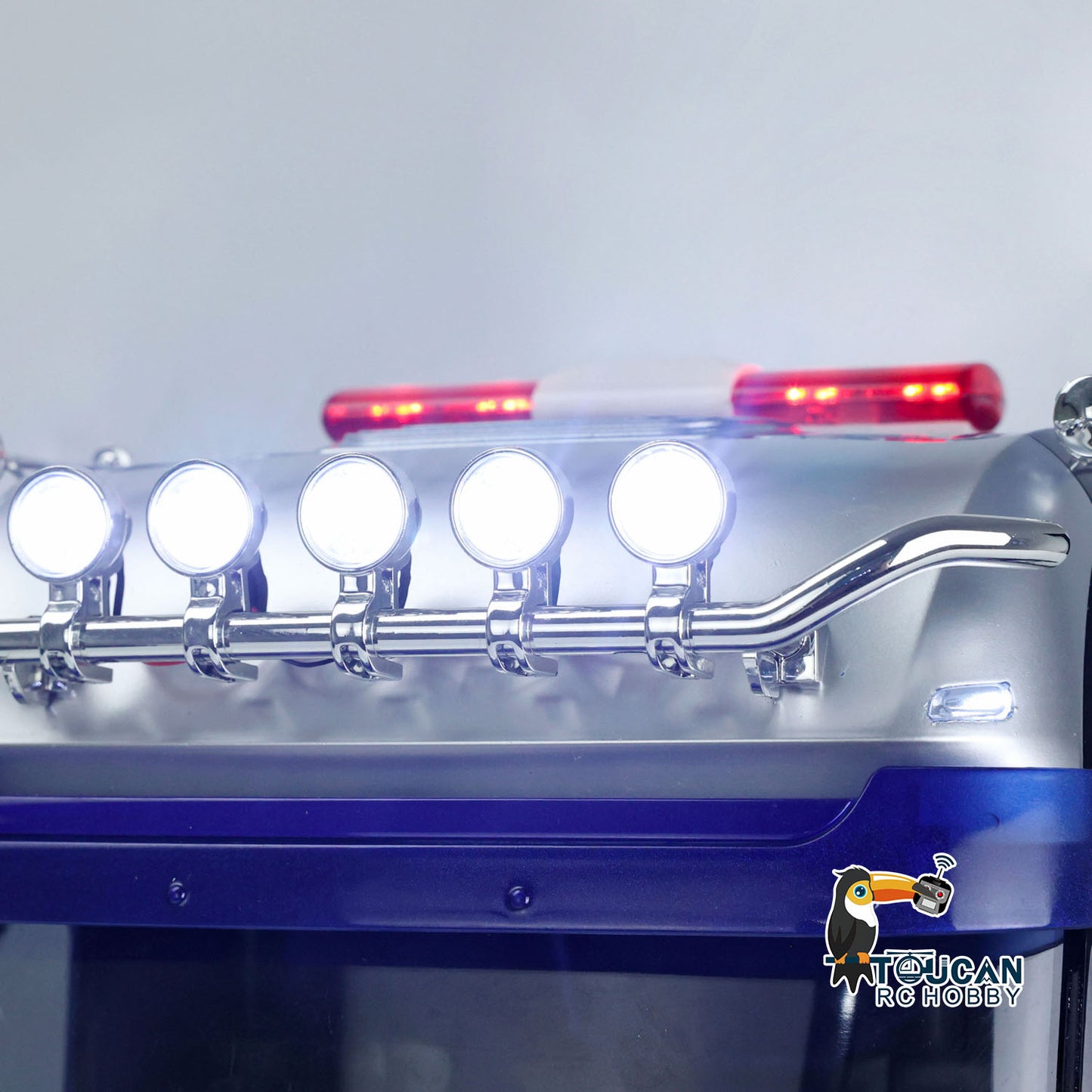 1/14 Three Axles RC Tractor Truck 6x4 Painted Assembled Car Model Motor ESC Servo Sound Light Warning Light