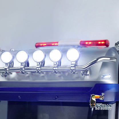1/14 Three Axles RC Tractor Truck 6x4 Painted Assembled Car Model Motor ESC Servo Sound Light Warning Light