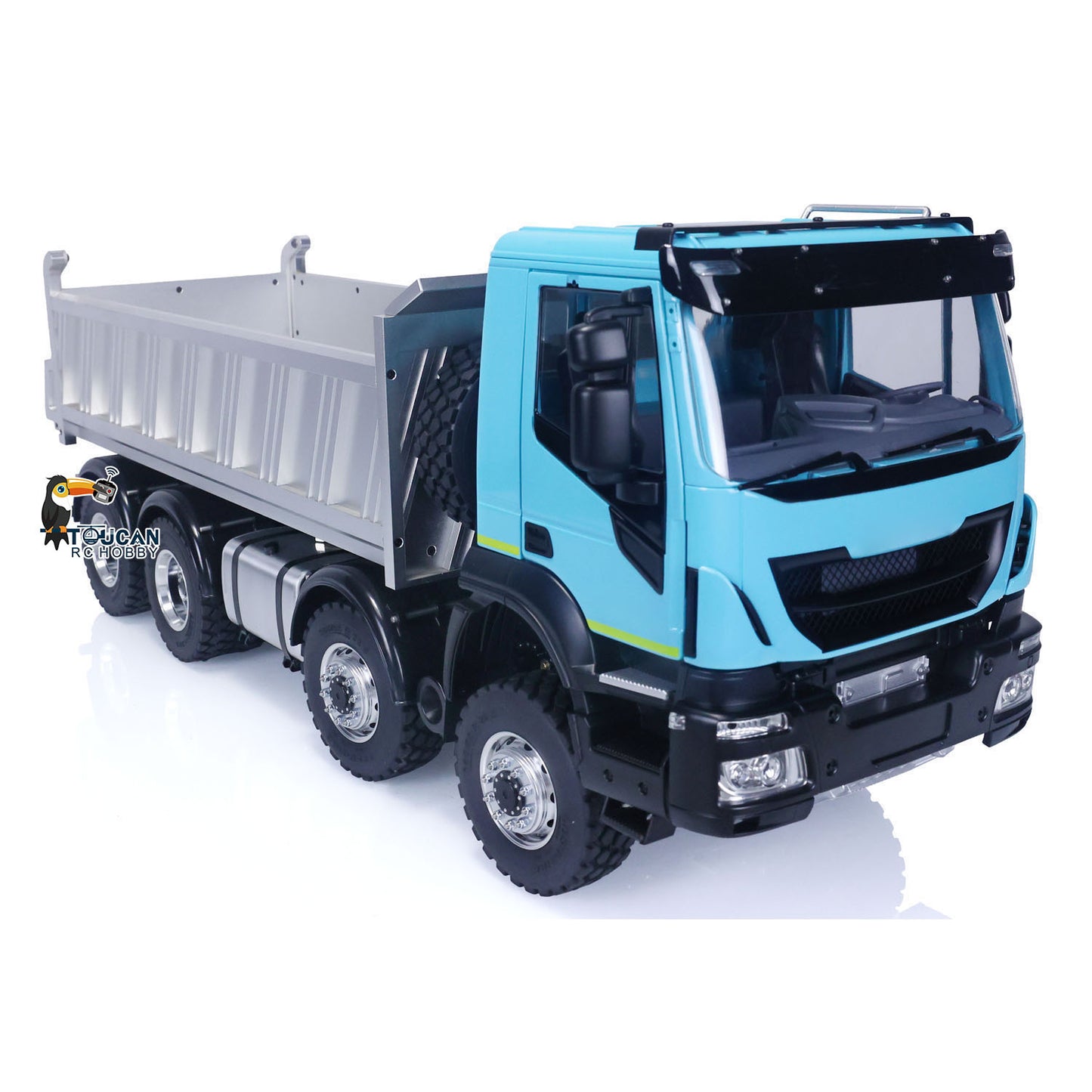 LESU 1/14 Painted RTR RC Hydraulic Dump Truck 8X8 for Metal Chassis Lock Differential Steering Servo Charger ESC