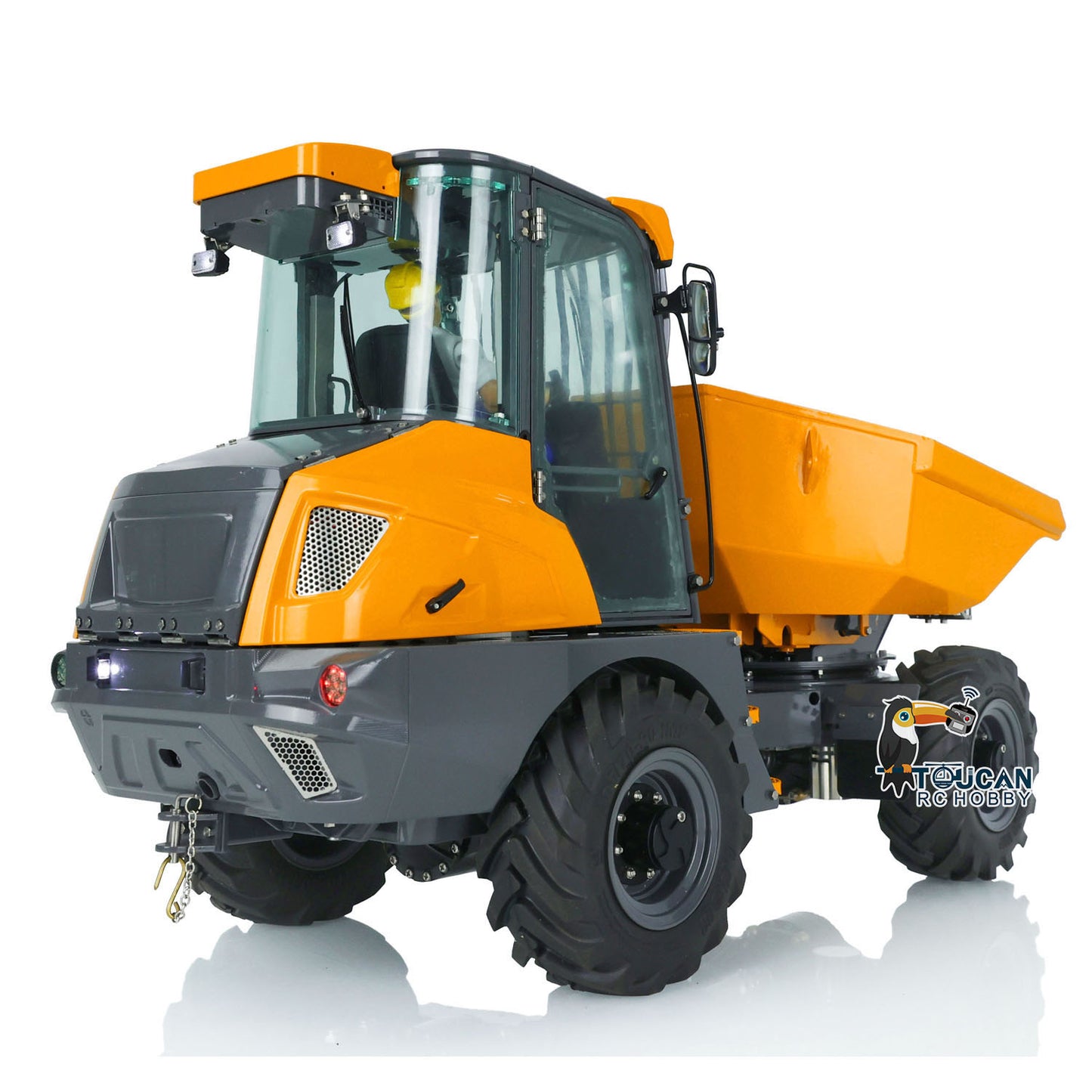 LESU AOUE 6MDX 1/14 Metal 4X4 Hydraulic Articulated RC Dumper Truck Differential Lock Axles Brushless ESC Sound Light System