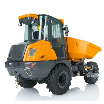 LESU AOUE 6MDX 1/14 Metal 4X4 Hydraulic Articulated RC Dumper Truck Differential Lock Axles Brushless ESC Sound Light System
