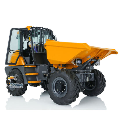 LESU AOUE 6MDX 1/14 Metal 4X4 Hydraulic Articulated RC Dumper Truck Differential Lock Axles Brushless ESC Sound Light System