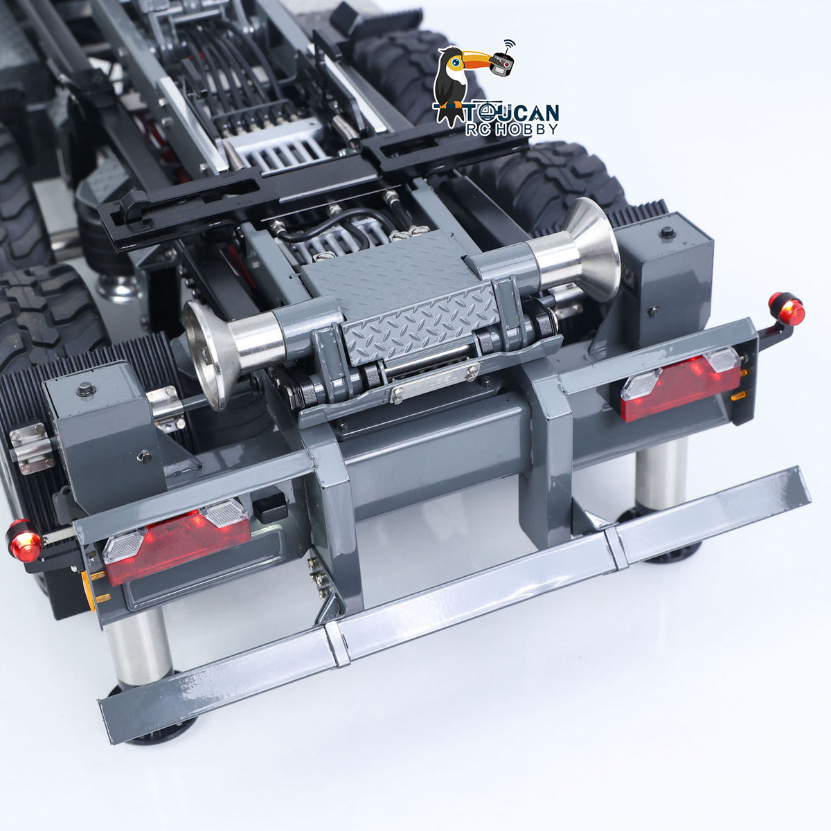TOUCAN RC HOBBY LESU A0066 1/14 Metal Hydraulic RC Roll Off Trailer Telescopic/Folding Hooklift with Support Legs 5CH Reversing Valve Lights