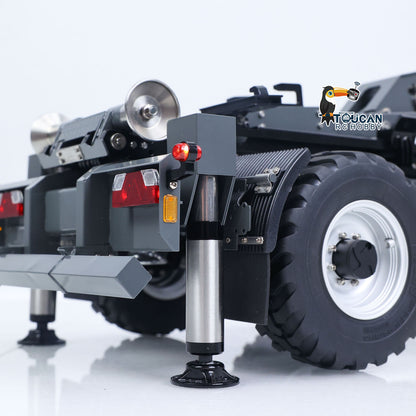 TOUCAN RC HOBBY LESU A0066 1/14 Metal Hydraulic RC Roll Off Trailer Telescopic/Folding Hooklift with Support Legs 5CH Reversing Valve Lights