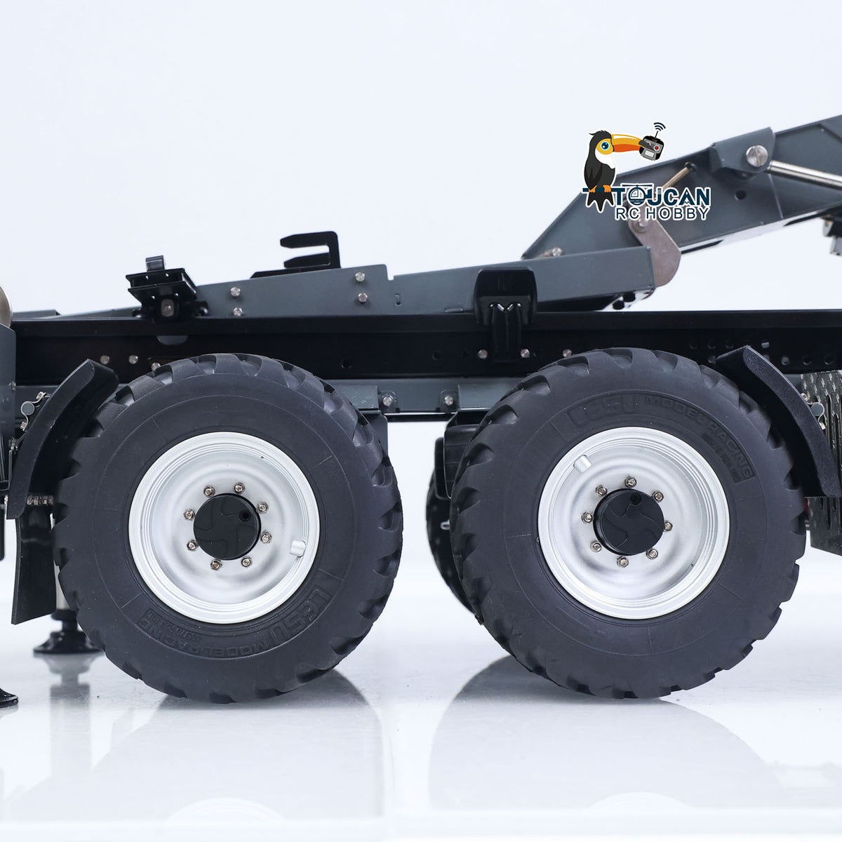 TOUCAN RC HOBBY LESU A0066 1/14 Metal Hydraulic RC Roll Off Trailer Telescopic/Folding Hooklift with Support Legs 5CH Reversing Valve Lights
