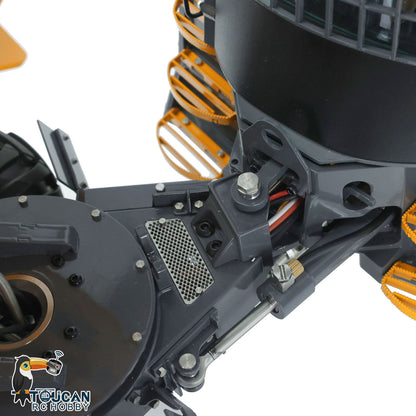 LESU AOUE 6MDX 1/14 Metal 4X4 Hydraulic Articulated RC Dumper Truck Differential Lock Axles Brushless ESC Sound Light System