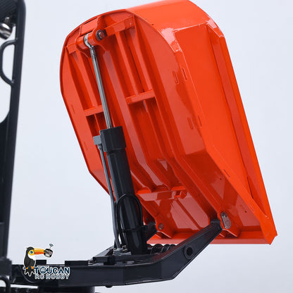 In Stock Metal LESU 1/14 RC Dump Truck KC300HR-5 Hydraulic Remote Control Tracked Tipper Car Model 180 Degree Rotation Openable Door Lights