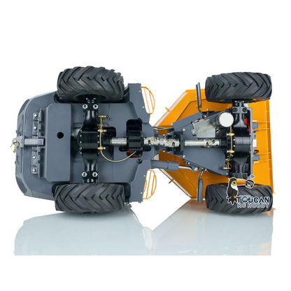 LESU AOUE 6MDX 1/14 Metal 4X4 Hydraulic Articulated RC Dumper Truck Differential Lock Axles Brushless ESC Sound Light System