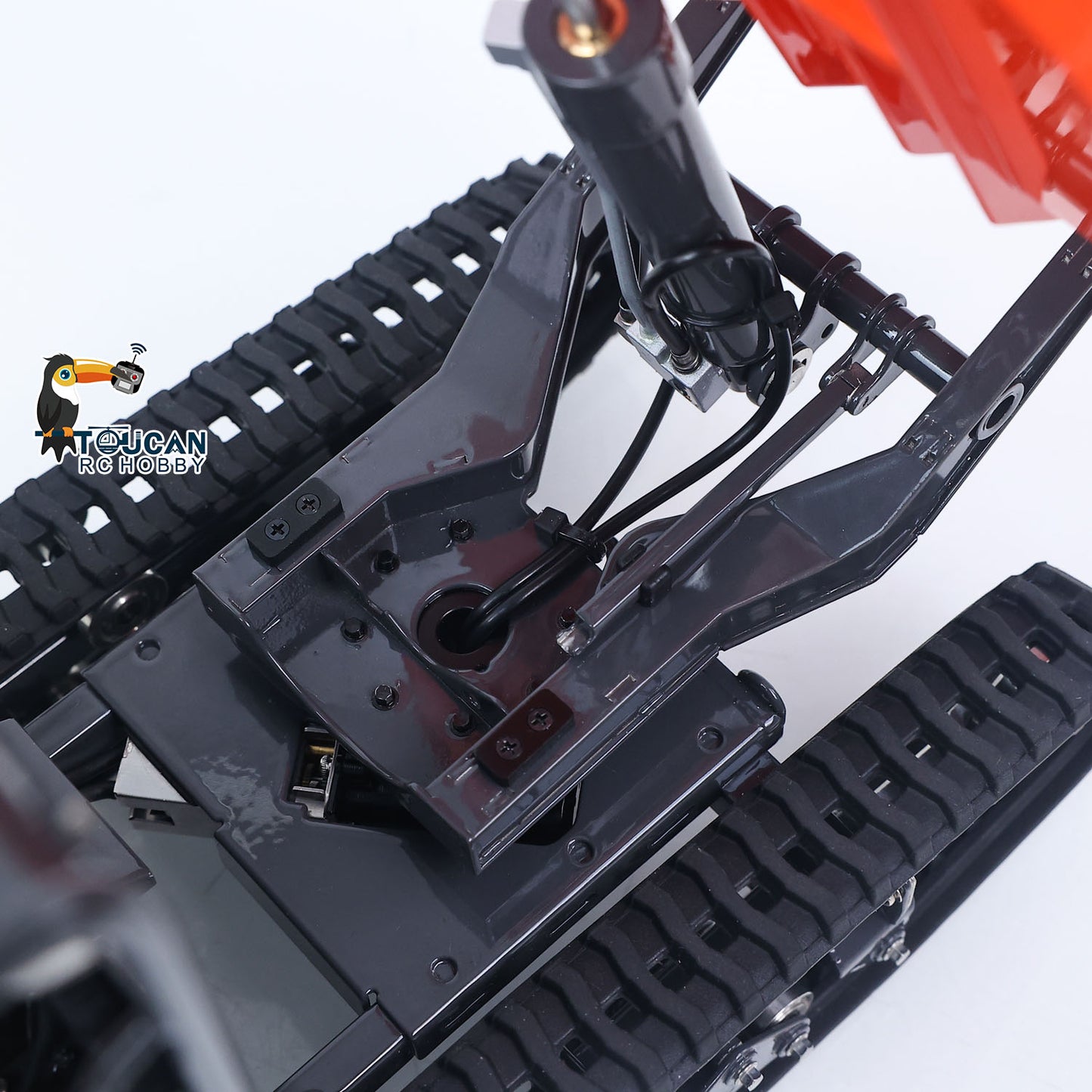In Stock Metal LESU 1/14 RC Dump Truck KC300HR-5 Hydraulic Remote Control Tracked Tipper Car Model 180 Degree Rotation Openable Door Lights