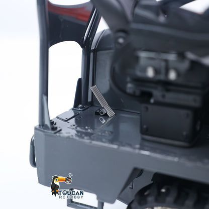 In Stock Metal LESU 1/14 RC Dump Truck KC300HR-5 Hydraulic Remote Control Tracked Tipper Car Model 180 Degree Rotation Openable Door Lights