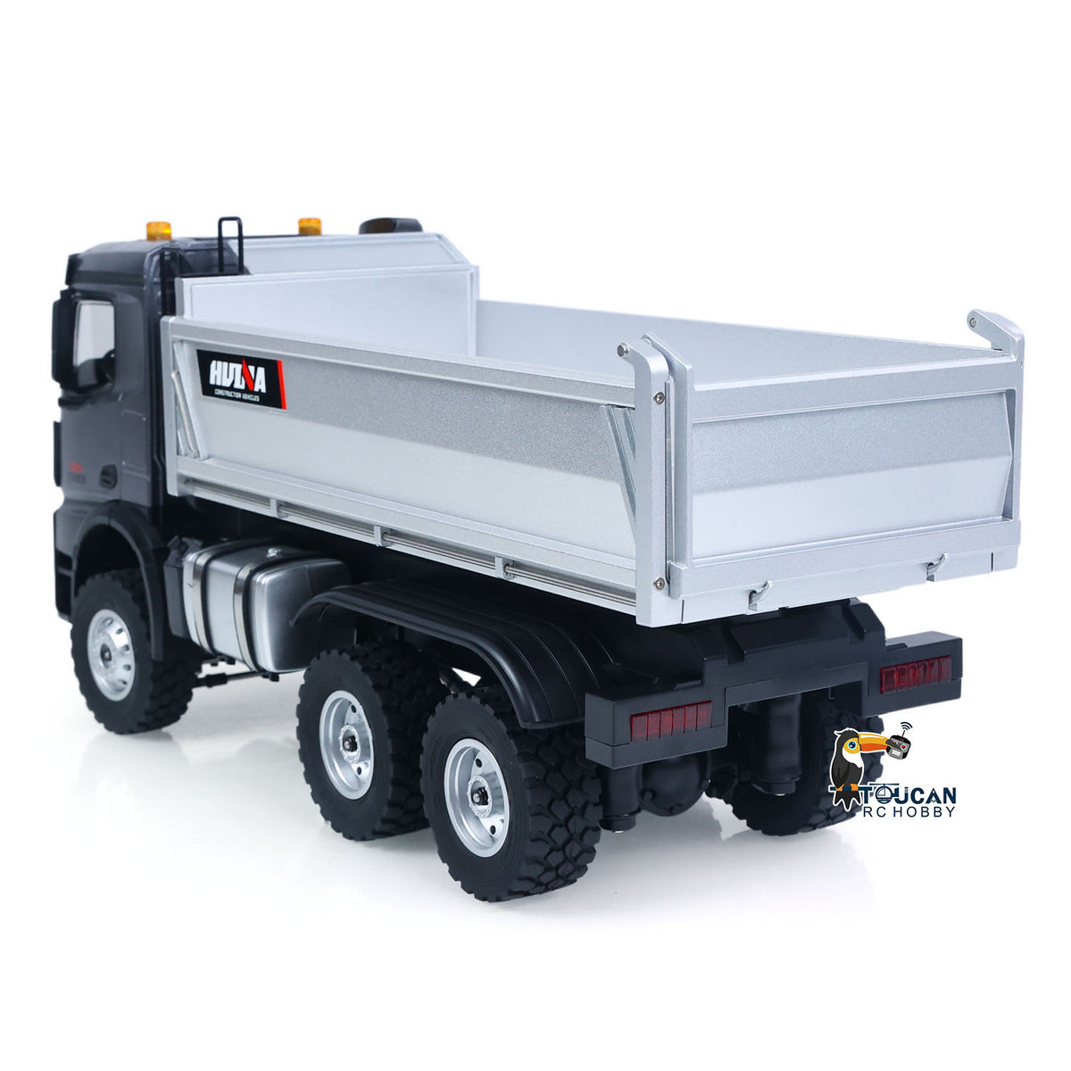 TOUCAN RC HOBBY HUINA 1598PRO 1/14 Metal Remote Control Dump Truck 6X6 Engineering Vehicle Electric RC Tipper Model Light Sound System Battery