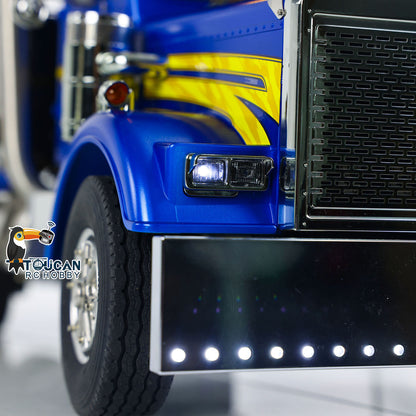 TOUCAN RC HOBBY 56344 1/14 Metal RTR RC Crane Tractor Truck 2-Speed Gearbox PL18EV Lite Remote Control Light Sound Smoke for Construction Model Collectors