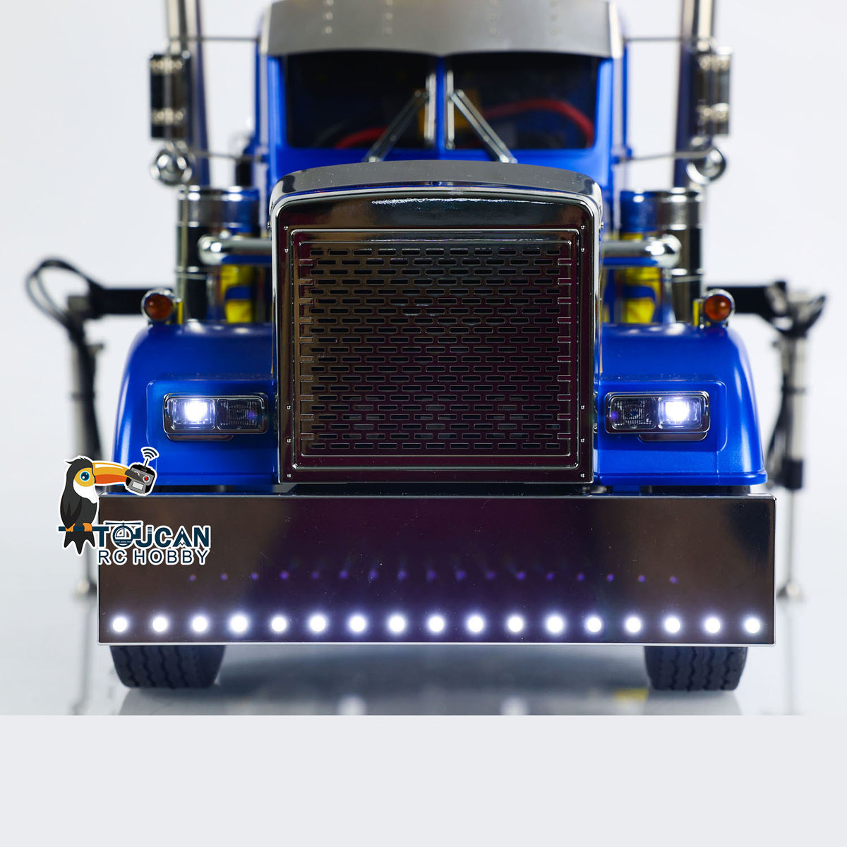 TOUCAN RC HOBBY 56344 1/14 Metal RTR RC Crane Tractor Truck 2-Speed Gearbox PL18EV Lite Remote Control Light Sound Smoke for Construction Model Collectors