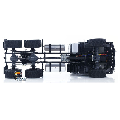 JDModel 218 1/14 6*6 Plastic RC Tractor Truck Kit/PNP 2-Speed Transmission Hobbywing Brushed ESC Motor Differential Lock DIY Model for Enthusiasts