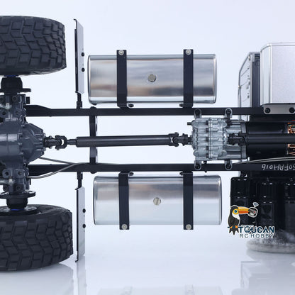 JDModel 218 1/14 6*6 Plastic RC Tractor Truck Kit/PNP 2-Speed Transmission Hobbywing Brushed ESC Motor Differential Lock DIY Model for Enthusiasts