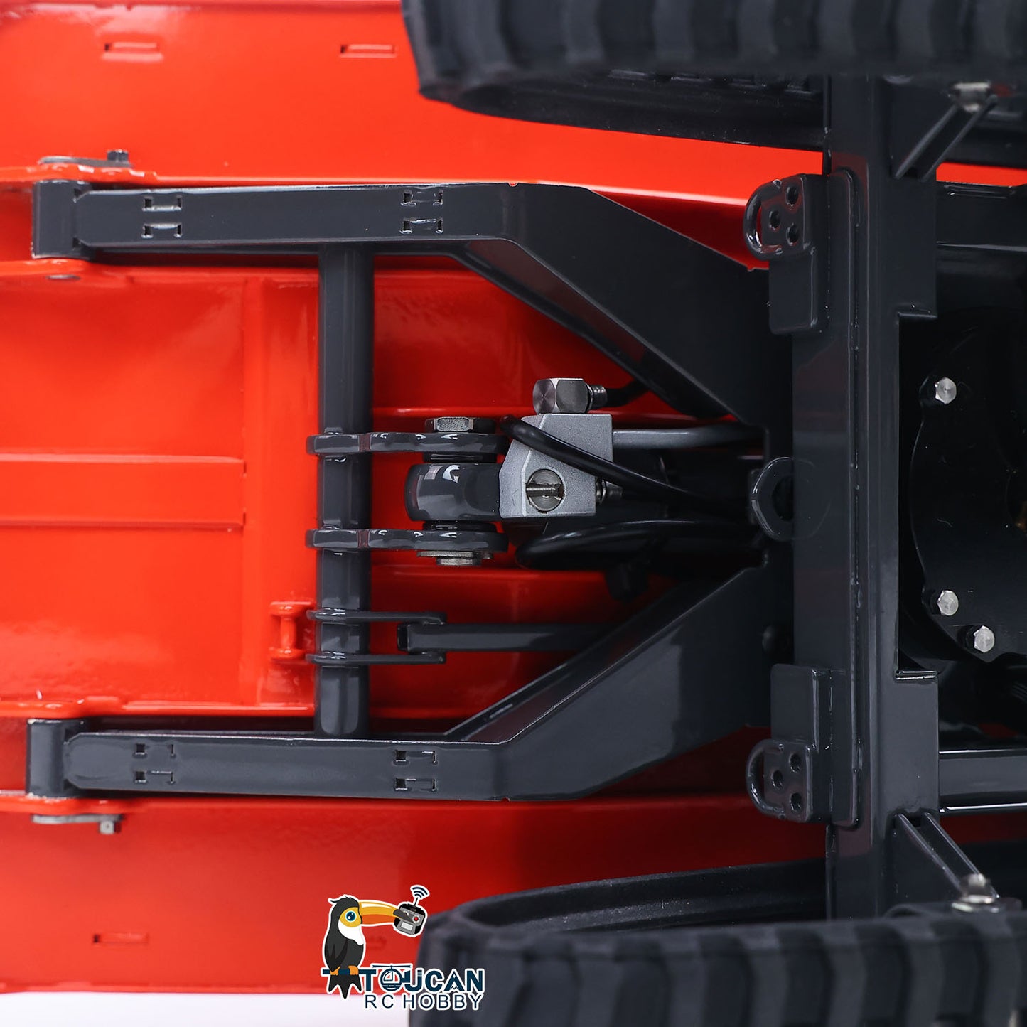 In Stock Metal LESU 1/14 RC Dump Truck KC300HR-5 Hydraulic Remote Control Tracked Tipper Car Model 180 Degree Rotation Openable Door Lights