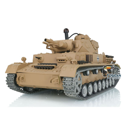 Henglong 7.0 1/16 Radio Tank 3858 German Panzer IV F RC Tank w/ 360Degrees Rotating Turret Metal Road Wheels Tracks IR System Battle