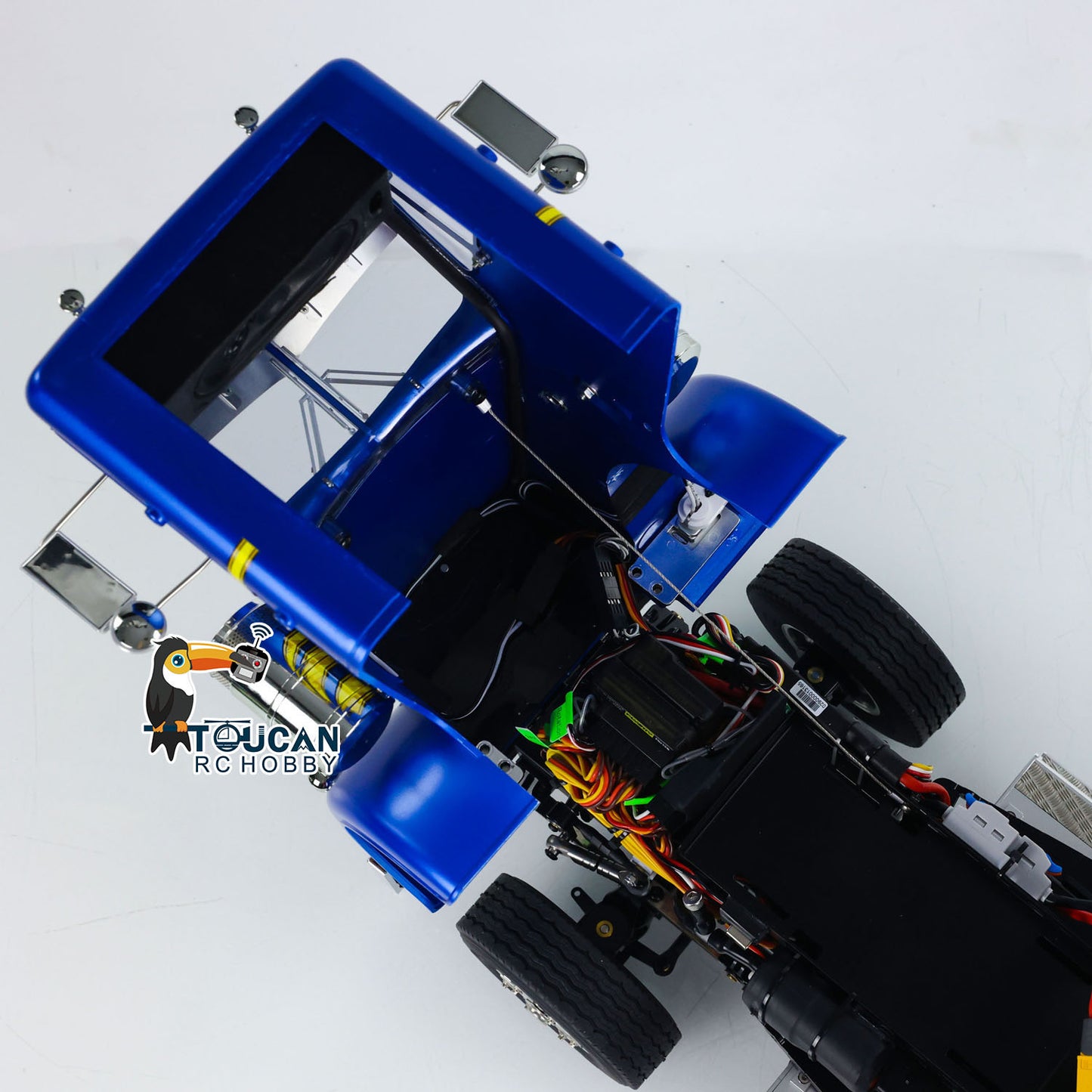 TOUCAN RC HOBBY 56344 1/14 Metal RTR RC Crane Tractor Truck 2-Speed Gearbox PL18EV Lite Remote Control Light Sound Smoke for Construction Model Collectors