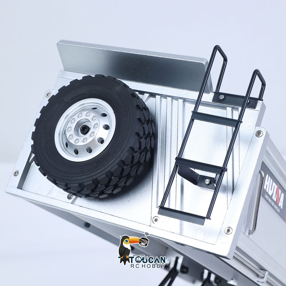 TOUCAN RC HOBBY HUINA 1598PRO 1/14 Metal Remote Control Dump Truck 6X6 Engineering Vehicle Electric RC Tipper Model Light Sound System Battery