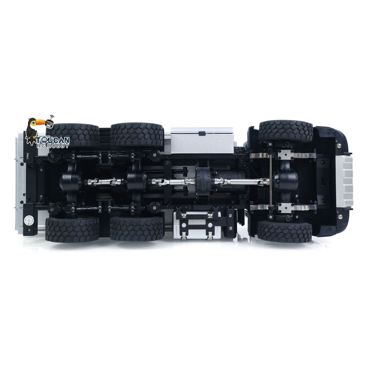 TOUCAN RC HOBBY HUINA 1598PRO 1/14 Metal Remote Control Dump Truck 6X6 Engineering Vehicle Electric RC Tipper Model Light Sound System Battery