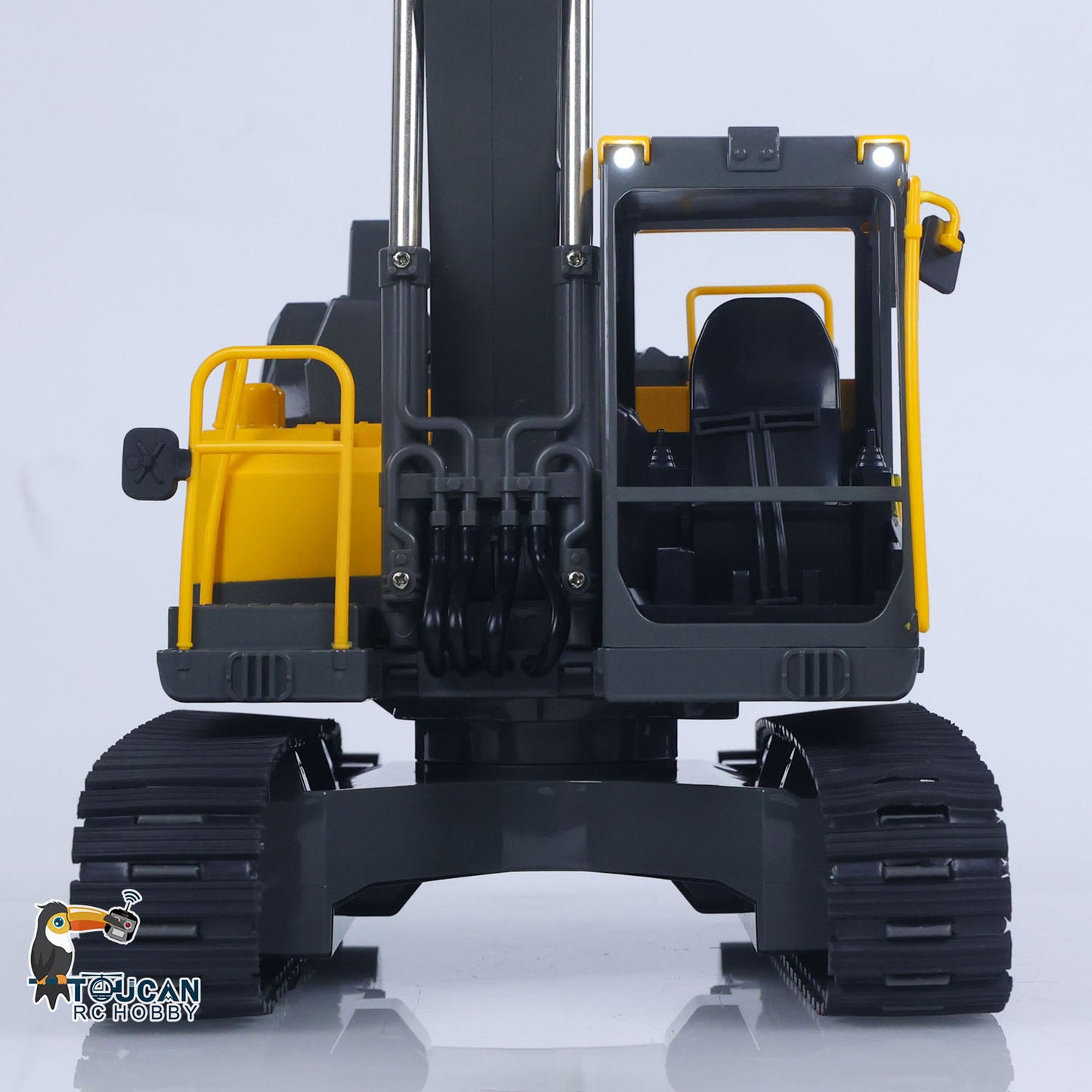 In Stock 1/16 DoubleE E598 003 Electric Lifting RC Excavator Metal 2Arms Remote Control Digger VO Hammer Bucket Claw 360?? Rotating