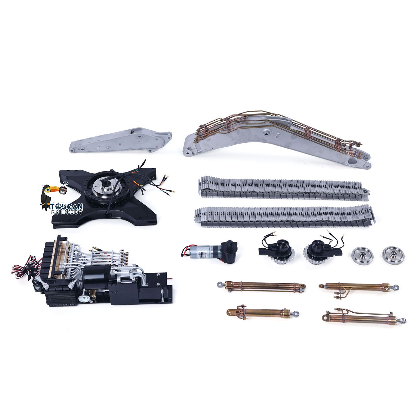 LESU LR945 1/14 Metal RC Hydraulic Excavator B0016 KIT Remote Control 7CH Valve Digger Model Ideal for Assembly Hobbyists