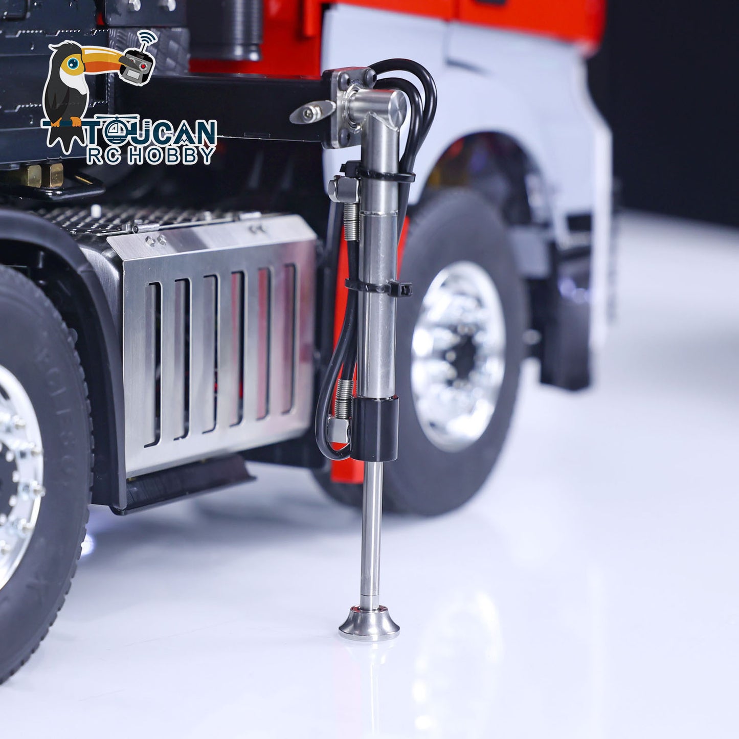 8x8 TOUCAN 1/14 RC Tractor Truck Remote Control Hydraulic Crane Cars Metal Chassis