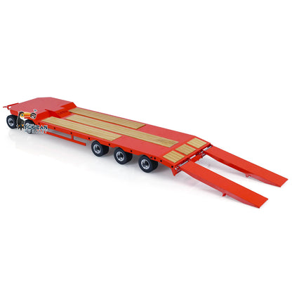 Metal Flatbed Trailer for LESU 1/14 RC Hydraulic Dumper Remote Controlled Truck Tipper Car Spare Parts DIY Painted
