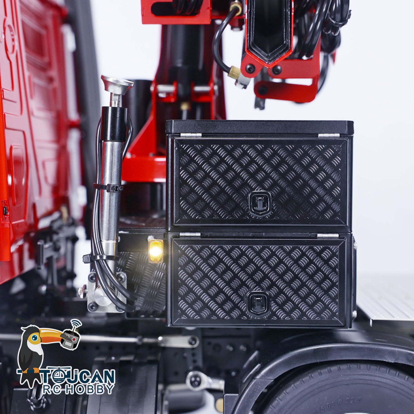 8x8 TOUCAN 1/14 RC Tractor Truck Remote Control Hydraulic Crane Cars Metal Chassis