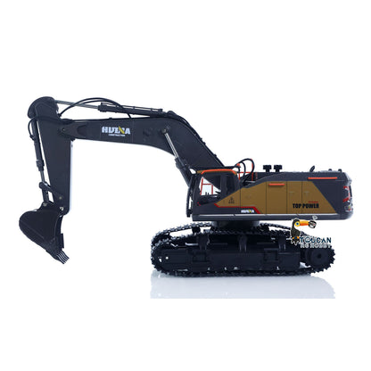 In Stock HUINA Toy 1/14 RC Tracked Excavator Car Ready To Run 592 Model Assembled Painted Gifts 2.4Ghz Radio Light Sound Tracks Battery