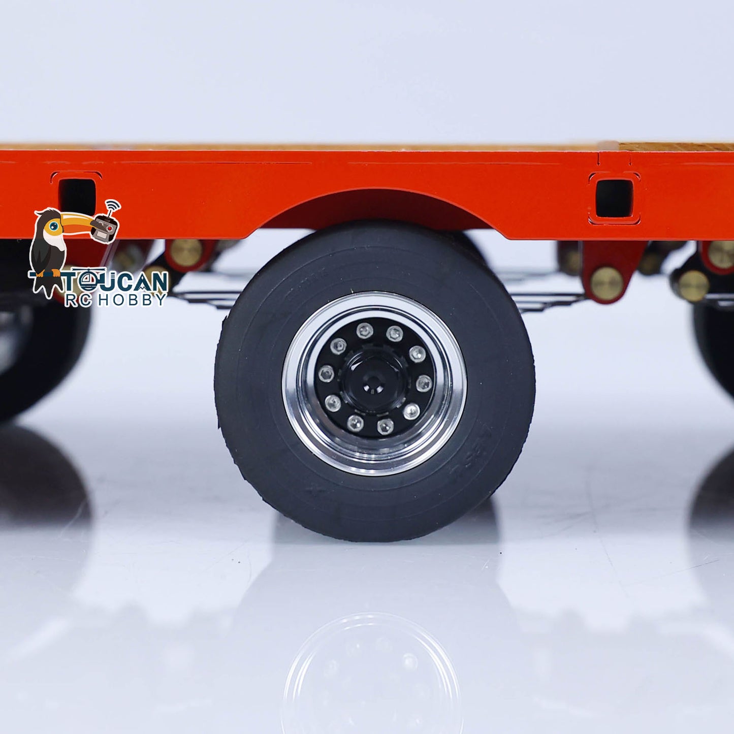 LESU 1/14 Metal RC Flatbed Trailer Transport Vehicle for RC Tractor Truck Model Remote Control Construction Enthusiasts