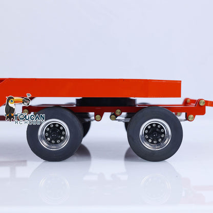 LESU 1/14 Metal RC Flatbed Trailer Transport Vehicle for RC Tractor Truck Model Remote Control Construction Enthusiasts