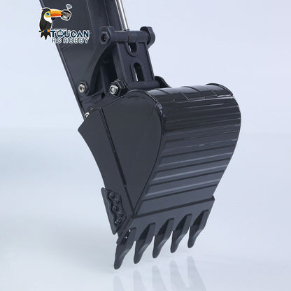 In Stock HUINA Toy 1/14 RC Tracked Excavator Car Ready To Run 592 Model Assembled Painted Gifts 2.4Ghz Radio Light Sound Tracks Battery