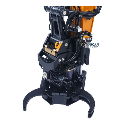 Super Frog 3CH Valve Hydraulic Wrist Metal Ripper Metal Narrow Bucket for 1/14 Metal RC Excavator E400 Pro Remote Control Digger Model Construction Machine