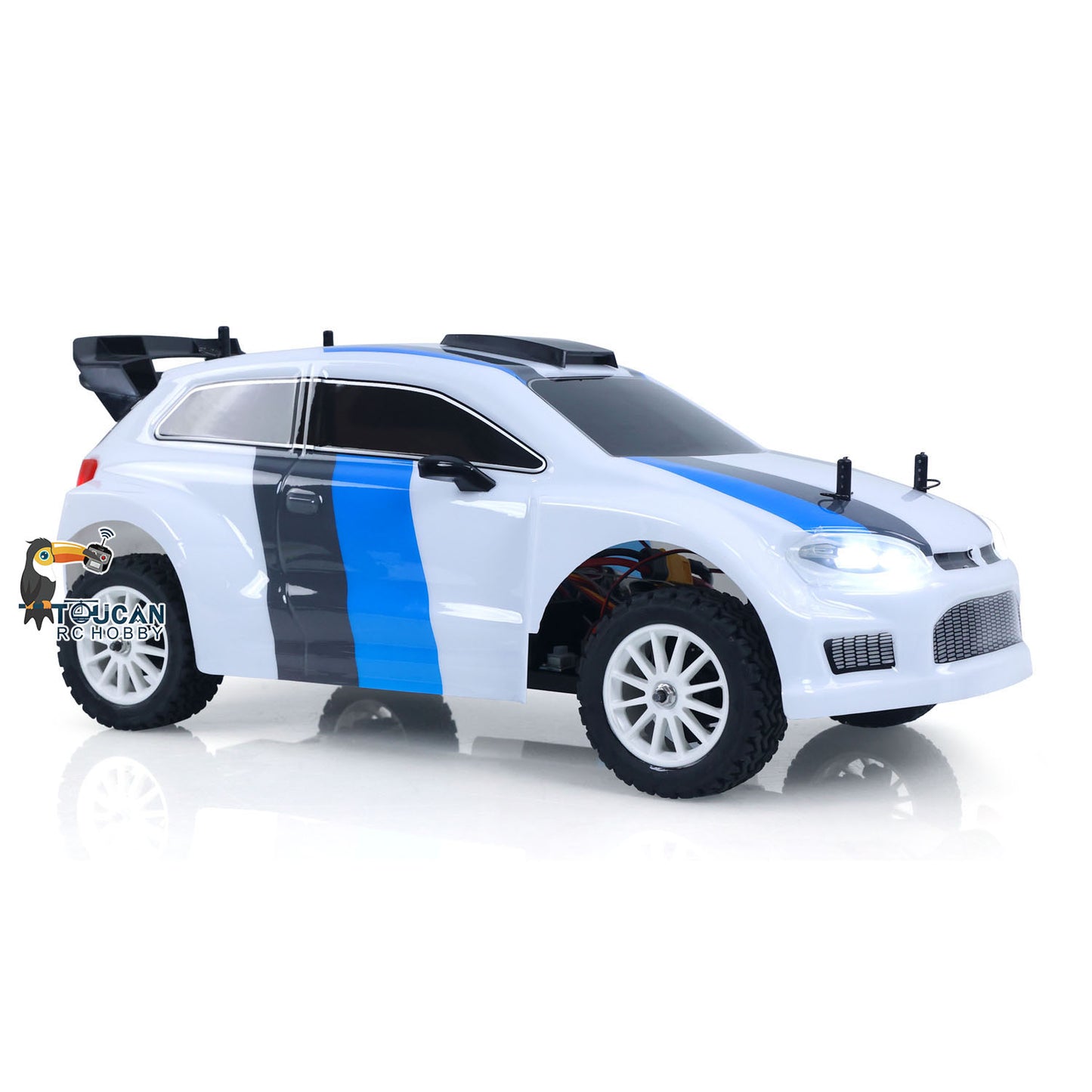 US Stock 1004 1/10 70KM/H 4*4 Remote Control Rally Car RC Brushless Electric Racing Vehicle Hobbywing 60A ESC 3 Differentials Metal Gears