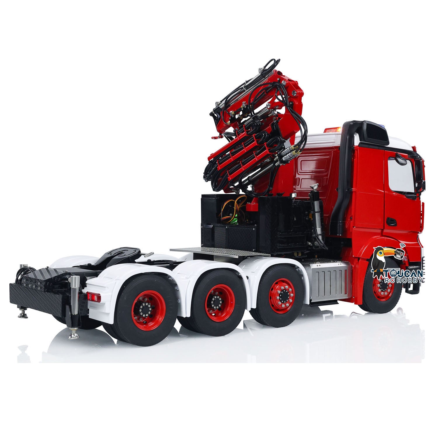 TOUCAN RC HOBBY LESU 8x8 1/14 RC Hydraulic Crane Tractor Truck Fly Jib