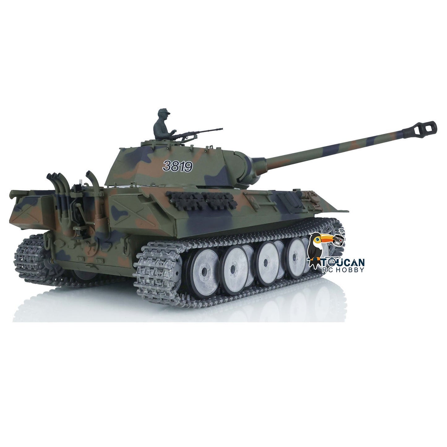 TOUCAN RC HOBBY Henglong 1/16 TK7.0 German Panther RTR RC Tank 3819 FPV 360 Degrees Turret BB IR Smoke Metal Barrel Tracks Sprockets Idlers Road Wheels