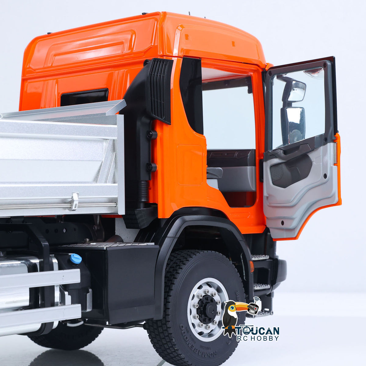 TOUCAN RC HOBBY Double E 500G E022 1/14 4x4 RC Dump Truck Electric Lifting 2Speed RTR Tipper Metal Axle Magnetic High Roof Battery Radio Light