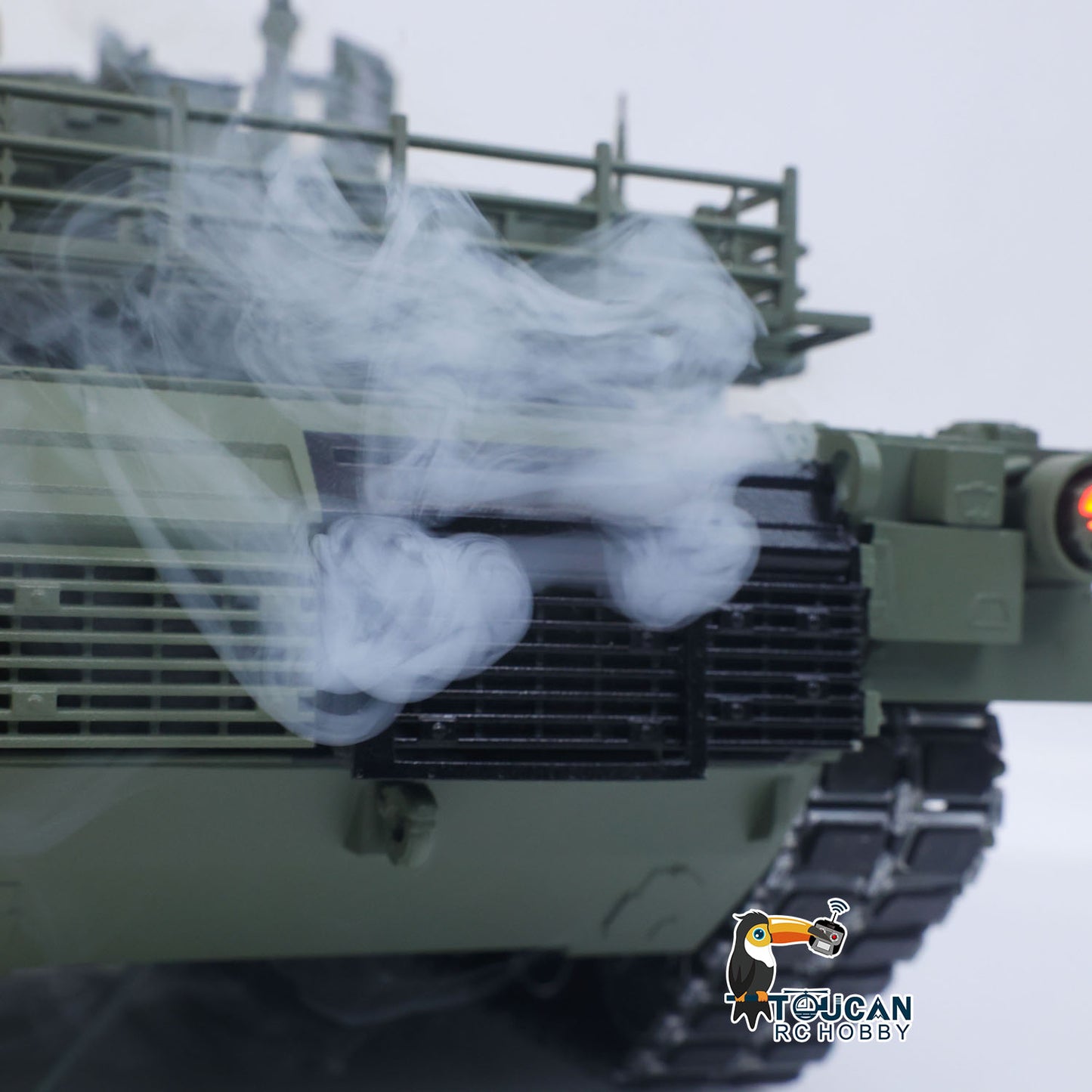 TOUCAN TUSK II 1/16 Metal Remote Control Tank 3918 Abrams M1A2 IR Dual Flow Gearbox Turret 360 Rotation Barrel Recoil Elevation