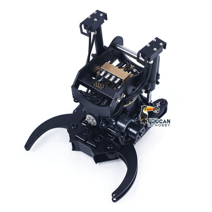 Super Frog 3CH Valve Hydraulic Wrist Metal Ripper Metal Narrow Bucket for 1/14 Metal RC Excavator E400 Pro Remote Control Digger Model Construction Machine