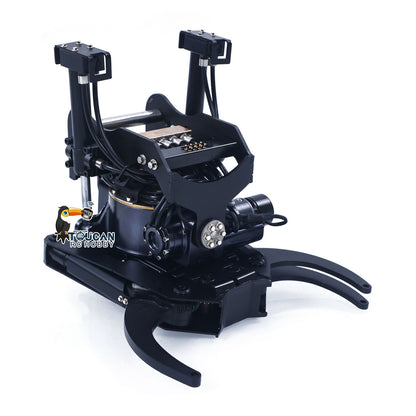 Super Frog 3CH Valve Hydraulic Wrist Metal Ripper Metal Narrow Bucket for 1/14 Metal RC Excavator E400 Pro Remote Control Digger Model Construction Machine